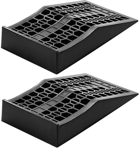 VEVOR Rampas para Coche, Portátiles y Planas, para Mantenimiento de Garajes, Cambio de Aceite y Reparación de Camiones, Capacidad de Carga 2268 kg, Ayuda para Carga, 443 x 249 x 83 mm, 2 uds