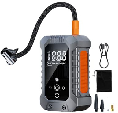 Gonfiatore Pneumatici,Senza Fili Spegnimento Automatico Con LED - Gonfiatore Pneumatici Auto Compressore Aria Portatile,Per Bici Auto SUV Palloni Giochi Gonfiabili Palloncini Riparazione Urgente Viagg