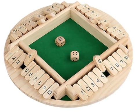 Stäng lådan Brädspel, Träbrädebord Matematikspel - Roligt tärningsspel - Bärbara brädspel, utbildningsspel för bordsskivor i trä för födelsedagsfester, pubar, familjesammankomster