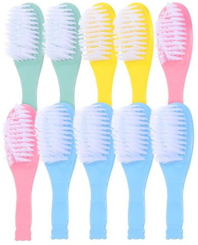 Lurrose 10pcs Baby Hair Brush Set for Scalp and Hair, Soft Pp and Nylon Bristles, Soothing Baby Brush, Easy to Carry Infant Hairbrush, for Household Use and Newborn Care