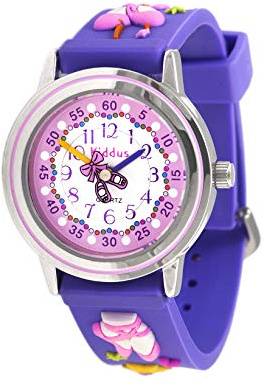 Kiddus Orologio Analogico. Per Bambini 5-10 Anni. Didattico, da Polso per Bambino, Facilità di Lettura dell’Ora. Primo Orologio Bambino. Ballet