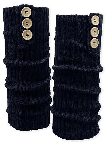 SoulCats Bein Stulpen mit Knöpfen Beinwärmer blau, beige oder schwarz