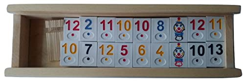 Neu groß rummi in handarbeit holz kasten Reise spiel logisches Strategie Familienspiel Brettspiel weißes Stück