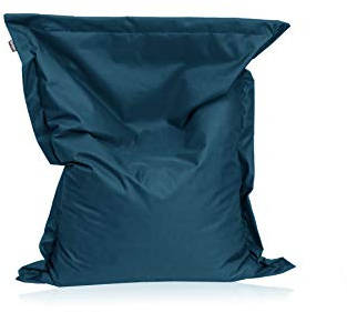 BuBiBag Sitzsack - rechteckiges Bodenkissen - 145x100 cm in 32 versch. Farben - Beanbag für Indoor und Outdoor (Petrol)