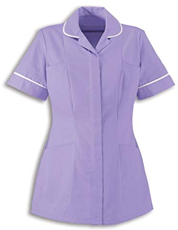 Smart Uniform Healthcare Tunic (26, Lilac/White)
