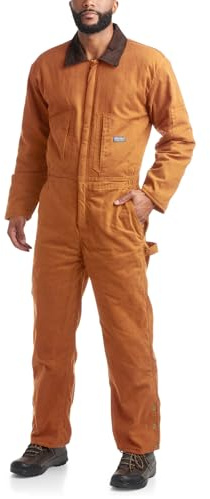 Bass Creek Outfitters Mens Coveralls - Water Resistant Long Sleeve Work Wear Jump Suit Insulated Coveralls for Men, Size XX-Large, Wheat