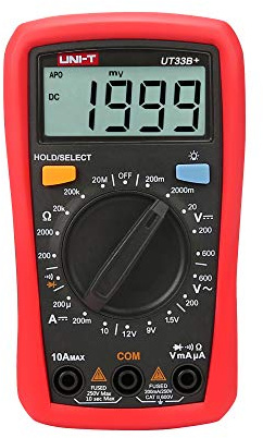 Medidor universal digital UNI-T UT33B+/MIE0326 probador de voltaje, corriente CC, prueba de continuidad de circuito y diodos