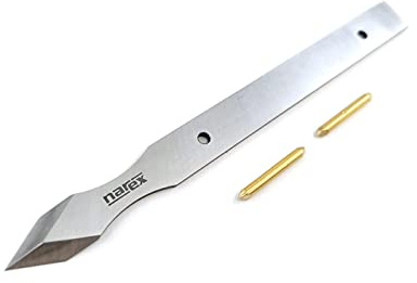 Narex Unhandled Dual Bevel Marking Knife Kit with Finger Indents Stainless Steel Blade (0.100 Thick Blade)