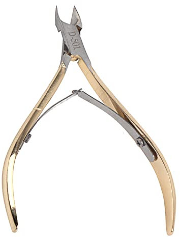 ANGGREK Cuticle Trimmer, Gold, Precision, Cuticle Nippers, Stainless Steel, 1 count, Ambidextrous