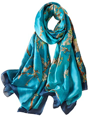 FAIRYGATE Seidenschals Damen 100% Seide Leicht Seidentuch Silk Schal Halstuch Tuch Geschenk Frauen 79014