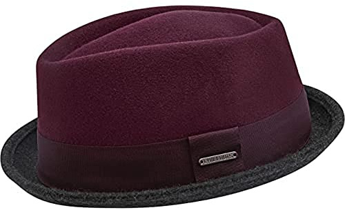 CHILLOUTS Unisex's Neal Hat, Bordeaux/Grey, 58/60 cm