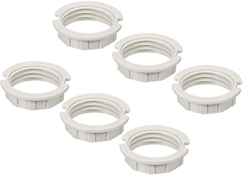sourcing map 6 Paket G9 Steckdose Lampe M20 Halterung Ersatzring Weiß | Für Leuchten