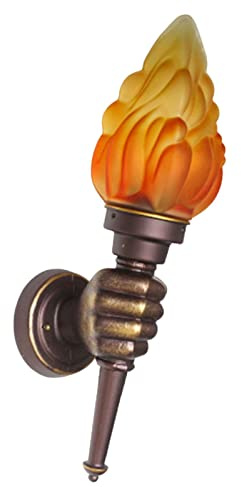 GUOHUA Torce per Montaggio a Parete | Luce Creativa della Torcia della Mano con La Fiamma,Applique da Parete da Comodino per Camera da Letto in Vetro Nordico Lampade da Parete industriali Vintage