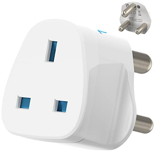 MyTravelPal UK to South Africa Plug Adapter | British Safety Standards | South Africa Travel Adaptor | Grounded South Africa Power Adapter | For SA, Namibia, Botswana | Type M Travel Adapter