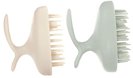 minkissy 2stücke Kopfhaarwäscher Massagebürste Haar Shampoo Pinsel Reiniger Duschbürste Kopf Kopfhautmassager