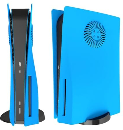 Hzxkqmil Placas de Cubierta de Repuesto para PS5 Consola Disc Edition | Carcasa de Repuesto con Ventilación Paneles Laterales Cover Plates ABS Antiarañazos Accesorios para PS5 Console Edición Disco