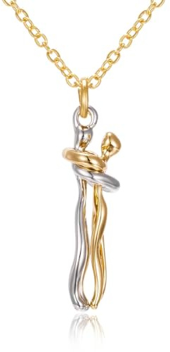 MenYiYDS Collier de couple personnalisé pour elle Collier de câlins Pendentif Cadeau de Saint-Valentin Bijoux pour femmes filles (Or)