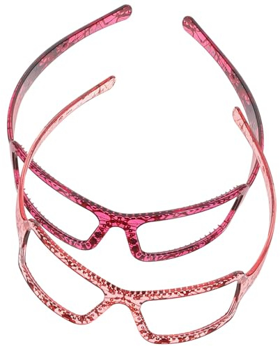 Baluue 2pièces Bandeaux De Tête Femme Créatif Avec Design De Lunettes Accessoires De Mode Pour Maquillage Coiffure Et Activités Confortables Et Élégants