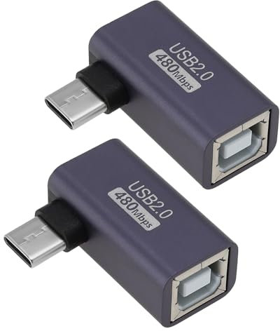 Create idea 2 Pezzi Adattatore USB C A USB B Adattatore USB C A Midi Adattatore Tipo C Maschio A USB B Femmina Stampante Telefono Laptop Stampante Pianoforti Elettronici/tamburi