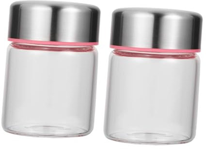 Mikinona 2pcs Cubilose Jar Jar Lid Glass Honey Container for Storage for Housewarming