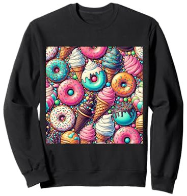 Saupoudrées colorées de beignets de crème glacée Sweatshirt