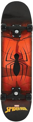 Spiderman Skateboard pour Enfants débutants | Licence Officielle Graphics Durable 7 Plis Roues en PVC Lisse | Offre Une Meilleure stabilité, Un équilibre et Un développement de la Coordination | À