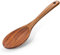 Cucchiaio rotondo in legno, 25 cm, cucchiaio lungo grande per cucinare, superficie liscia, cucchiaio in legno di teak naturale, in legno resistente al calore, cucchiaio da cucina per servire