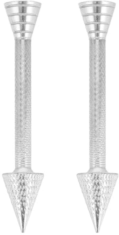 PRETYZOOM Cake Piping Rods 2 Pcs Aluminium Alloy Icing Flower Sticks Baking Pastry Cone Holder Cake Decoration Tool for Wedding and Party