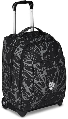 Invicta Trolley Scuola Fisso New Benin Fantasy, Grigio, 2 in 1, Doppio Uso, Trolley e Zaino, Zaino Scuola e Viaggio, Ragazzo e Ragazza