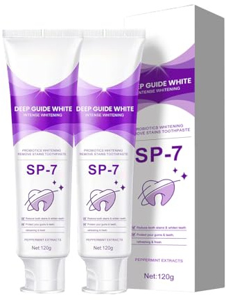 SP-7 Dentifricio, Dentifricio Sbiancante Probiotico, Teeth Whitening Foam Toothpaste, Alito Fresco,Pulire la Bocca, Riparare lo Smalto e Prevenire il Decadimento dei Denti, 2Pack