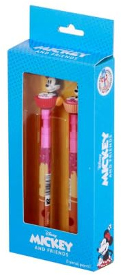 Disney Micky und Minnie Mix-Set mit 2 Radierbaren Gelstiften, Blau, 9,5 x 23 cm