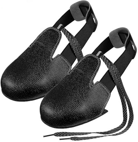 Toddmomy 1 Paire de Surchaussures de Sécurité à Embout en Acier, Couvre-Chaussures de Sécurité Universels en Cuir, Surchaussures de Protection Unisexes pour Usage Industriel en Milieu de Travail,