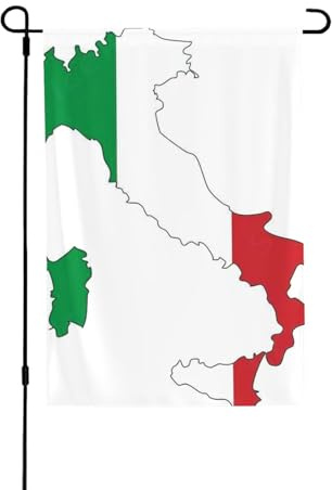Bandera italiana resistente a la intemperie, bandera de doble cara, 71 x 102 cm, decoración de temporada para jardín, patio y porche