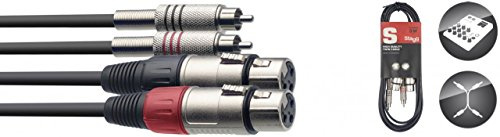 Stagg STC060CMXF Twin-Kabel (60 cm, Cinch-Stecker-auf-XLR-Buchse)