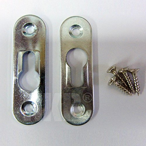 Hettich HKB® Linsenkopfbeschlag Schrankaufhänger, 62 x 18 mm, 2 Stück | Stahl verzinkt, Mit Schlüssellochung, Artikelnummer 9130434