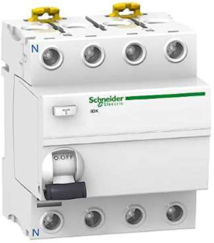 interrupteur différentiel - 4,5ka - 4 pôles - 40a - 300ma - schneider electric a9r56440