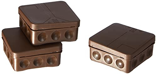 Spelsberg Scatola di Derivazione 2K-12-L/br Vuota Marrone Rosso per Montaggio a Parete/Soffitto (3 Pezzi), AK3-AT1-GL-M-X