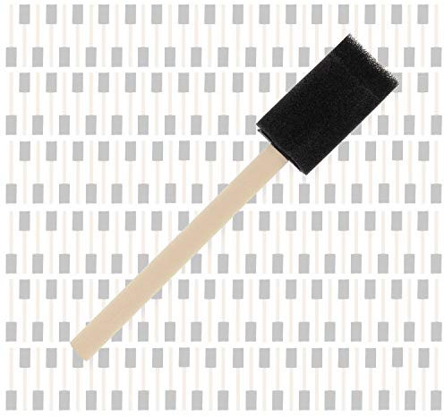US Art Supply 2,5 cm Schaumstoffschwamm mit Holzgriff, 600 Pinseln, leicht, langlebig und ideal für Acryl, Flecken, Lacke, Kunsthandwerk