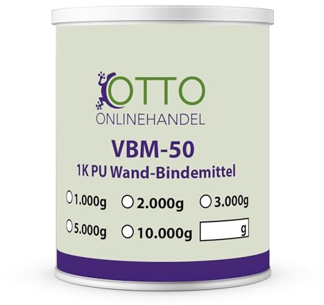 VBM-50 1K PU Steinteppich Wand Bindemittel Sockel Treppe Boden Versiegelung Betonversiegelung Bodenversiegelung flexibel (4kg, Farblos)