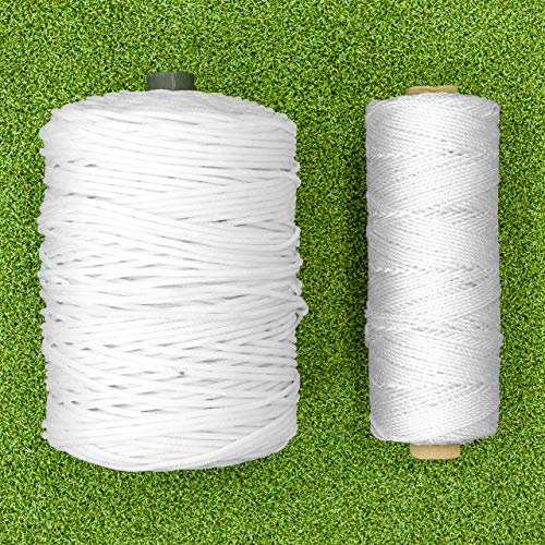 TITAN Tie Twine [500g/1kg Roll] - 2mm or 4mm Industrial/Sports Net Fixing Twine | Garden & Home Craft DIY String | Garden Twine | Black/White/Blue Strong String (2mm Tie Twine, White)