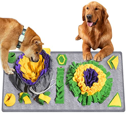 smatcamp Olaktive Hundematte, Snuffle Mat für Hunde, Schnüffelteppich Hund Intelligenzspielzeug orthopädischer Teppich, Mentalaktivität, Hund, Intelligenzspiel, maschinenwaschbar (85 x 50 cm)
