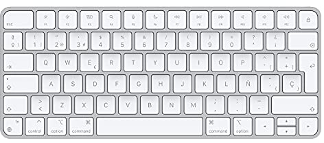 Apple Magic Keyboard: Bluetooth, wiederaufladbar. Kompatibel mit Mac, iPad oder iPhone; Spanisch, Silber