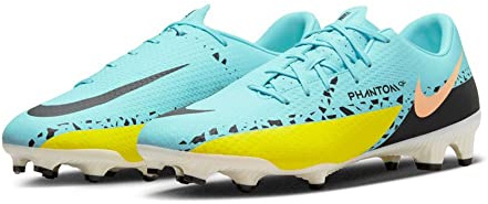 NIKE DA4433-407 Phantom GT2 Academy MG Sneaker Adult Glacier Ice/Black-Yellow Strike 42