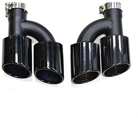 Endrohrblende Auto-Heckauspuffspitze Für Audi Für A4 Für A5 Für A6 Für A7 Für S4 Für S5 Für S6 Für S7 Schalldämpferspitze 58 Mm Einlassdüse Auspuff Blende (Farbe : Black D)