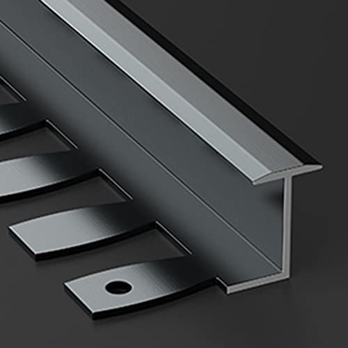 Bande de transition pour sol/bord de moquette, bandes de seuil de 270 cm de long pour carrelage à stratifié, garniture de tapis découpable pour robot de balayage de cuisine domestique (couleur : gris)