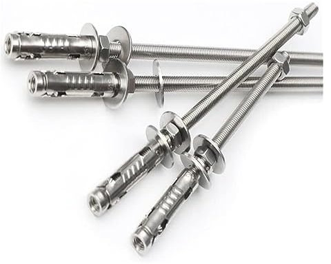 Ankerbolzen, Dehnhülsen-Ankerschraubenbolzen, Metallbolzen M6 M8 M10 M12 304 Edelstahl-Verlängerungsdehnschraube (Länge: 500 mm, Größe: M12) (Farbe: 500 mm, Größe: M12 (Farbe) ( Color : 300mm , Size :