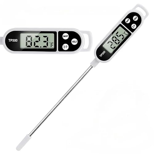 Meat Thermometer - Digital Food Thermometer - Instant Read Jam Thermometer Temperature Long Probe Auto Off ℉/℃ Button Accurate Water Temperature, Beverage, Grill, BBQ, Cooking thermometer For Kitchen