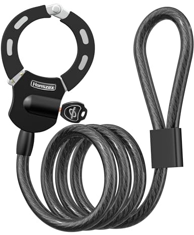 Honszex Electric Scooter Lock, Anti-Theft Cable Lock with Key, 39.37inch for E-Scooter, Electric Bike, Bicycle, Motorbikes