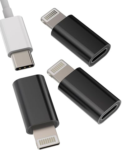 Adaptador de USB C hembra a Lightning macho (3 Pack) para Apple iPhone iPad Conector Type-C Jack Cable Carga Adapter Cargadores Adaptadores Cargador Cable Convertidor Enchufe 090-tp-L