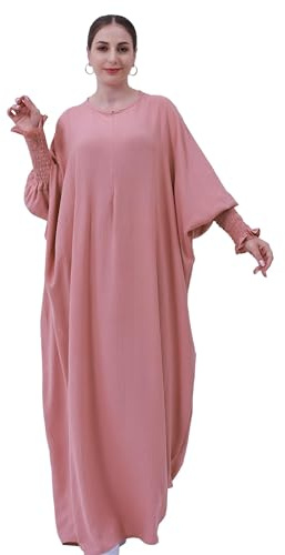 Zofocy Muslim Prayer Abaya Islamic Women Lightweight Maxi Dress Long Sleeve Ladies Dubai Kaftan